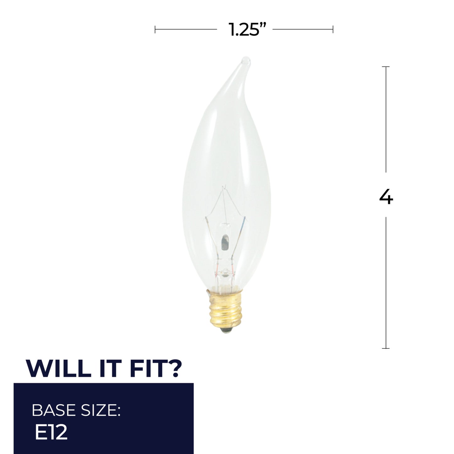 Flame - Candelabra Base 493025