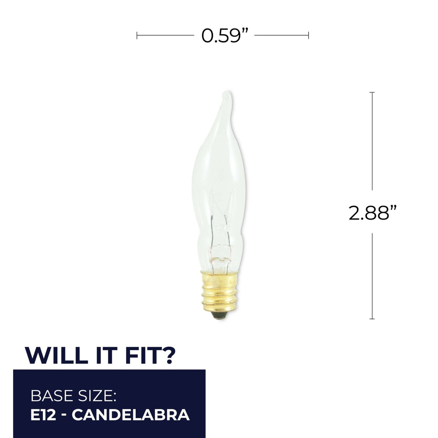 Flame - Candelabra Base 403307