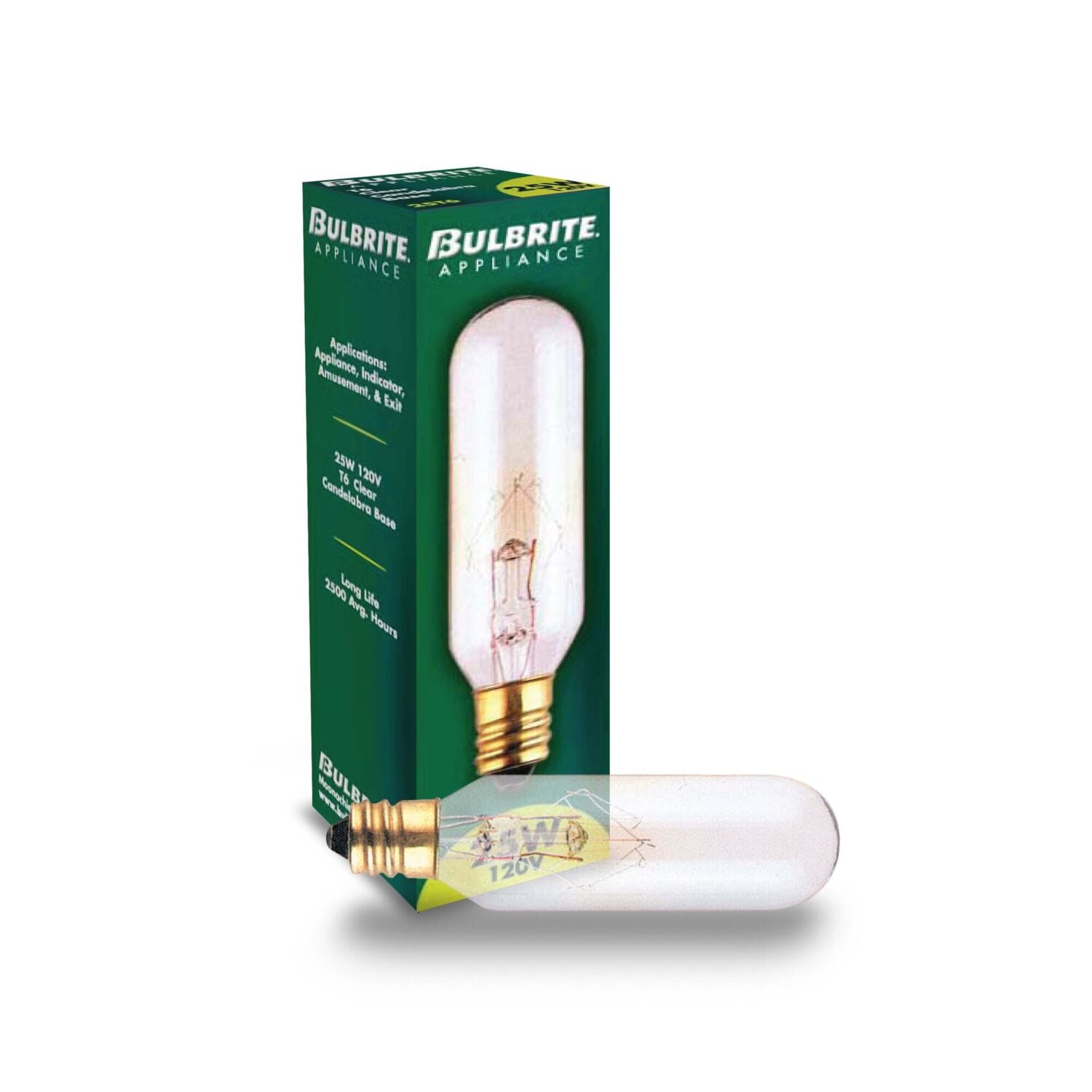 25W T6 TUBULAR CLEAR E12 120V – Bulbrite