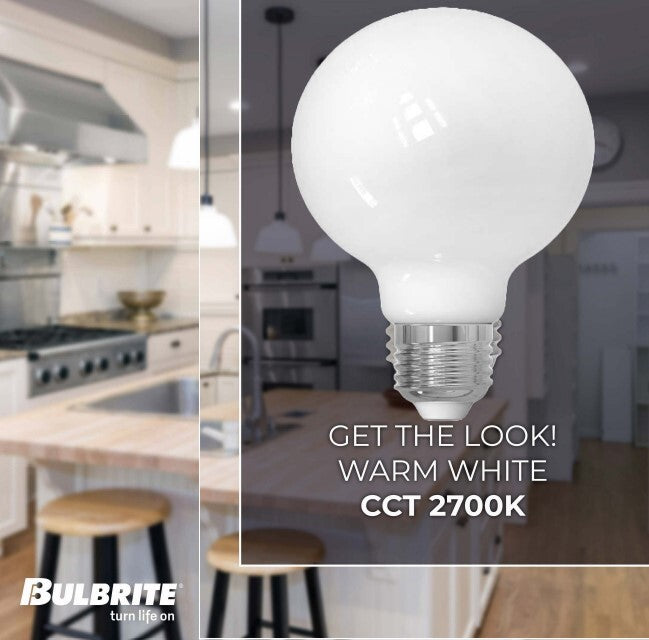 7W LED G25 2700K FILAMENT MILKY E26 DIM – Bulbrite